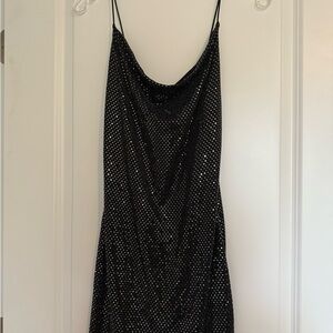 Popular Basics Black Sequin Dress